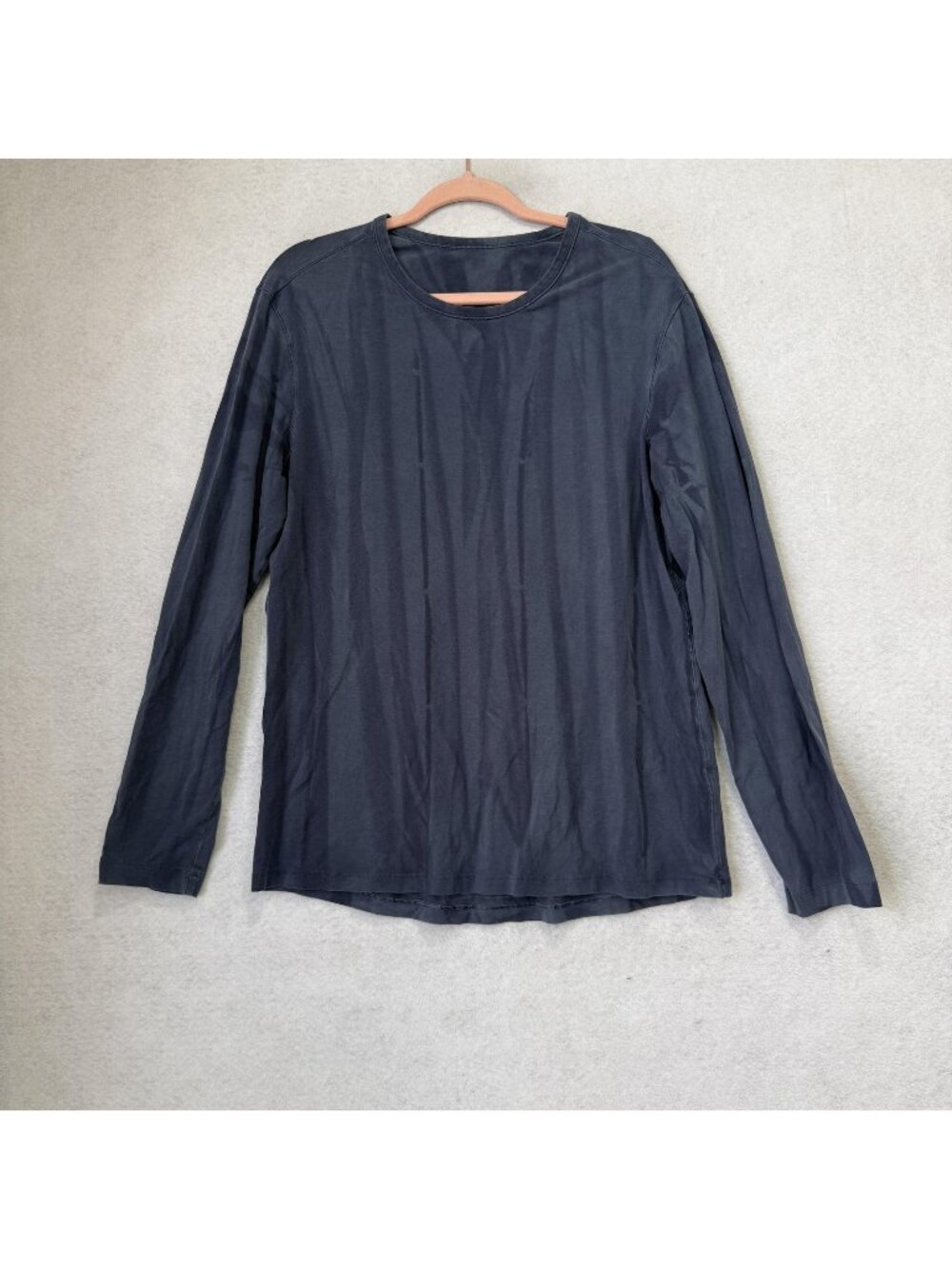 Lululemon Shirt Mens Large Blue Long Sleeve Lightweight Crewneck Athletic Top